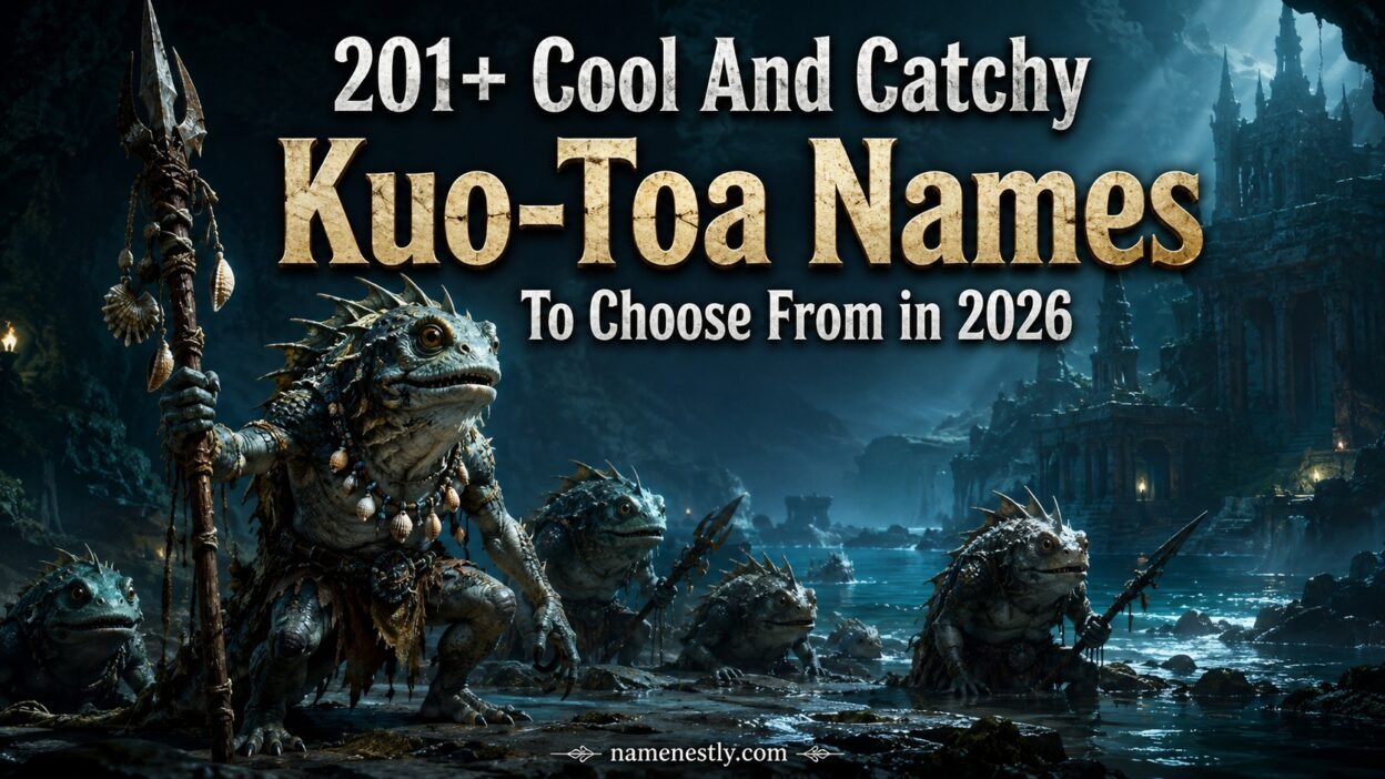 Cool And Catchy Kuo-Toa Names