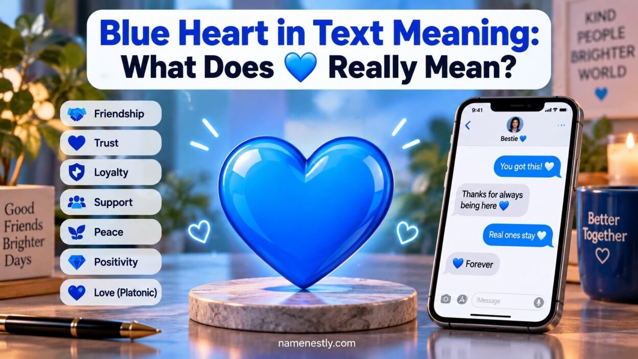 Blue Heart in Text Meaning